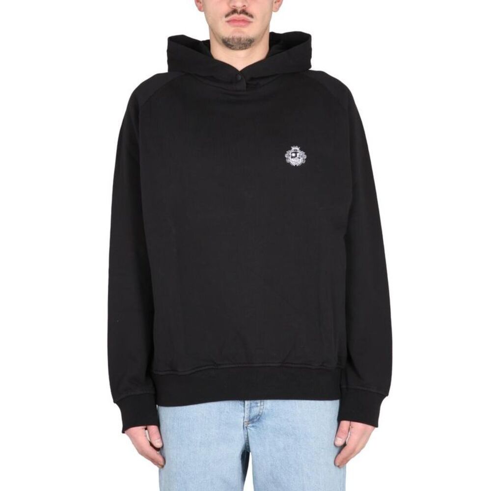 BALLY Men's Textured Knit Crewneck Sweater Men BLACK Sweaters & Cardigans